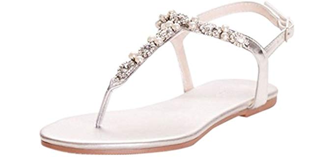 Flat Ankle Strap Sandals Diamante Pearl Floral Comfy Summer Shoes Womens Ladies